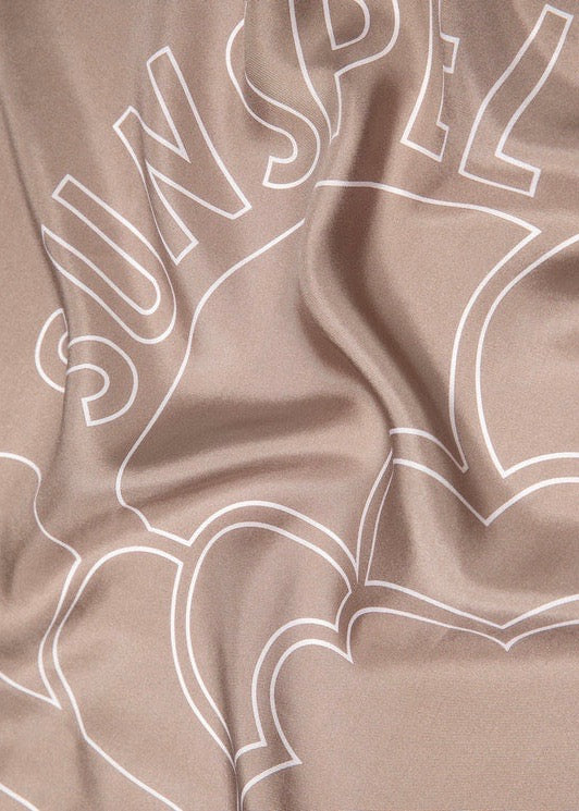 Linear Silk Scarf — SANDSTONE
