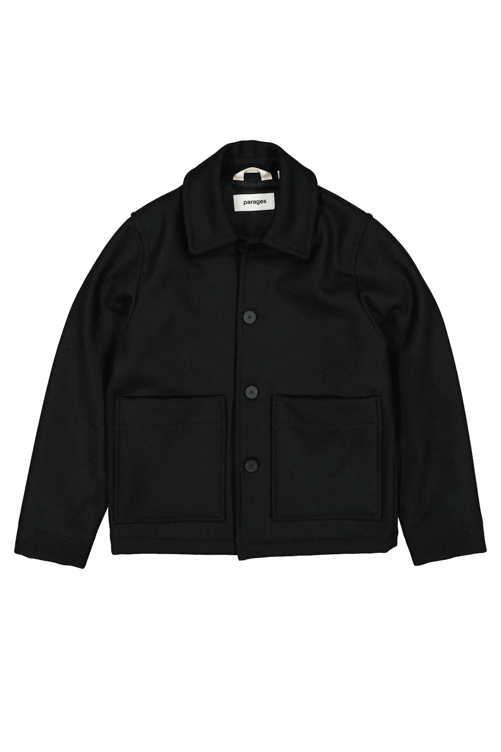 PARAGES Aubrac Wool Jacket — BLACK