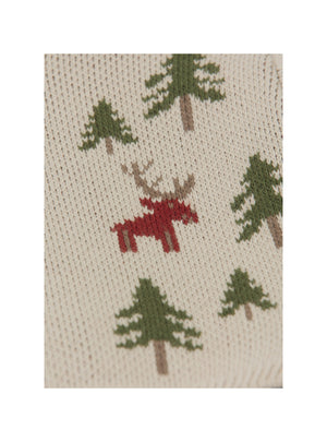 Giovanni Baby Jacquard Pine Cardigan — ECRU MULTI