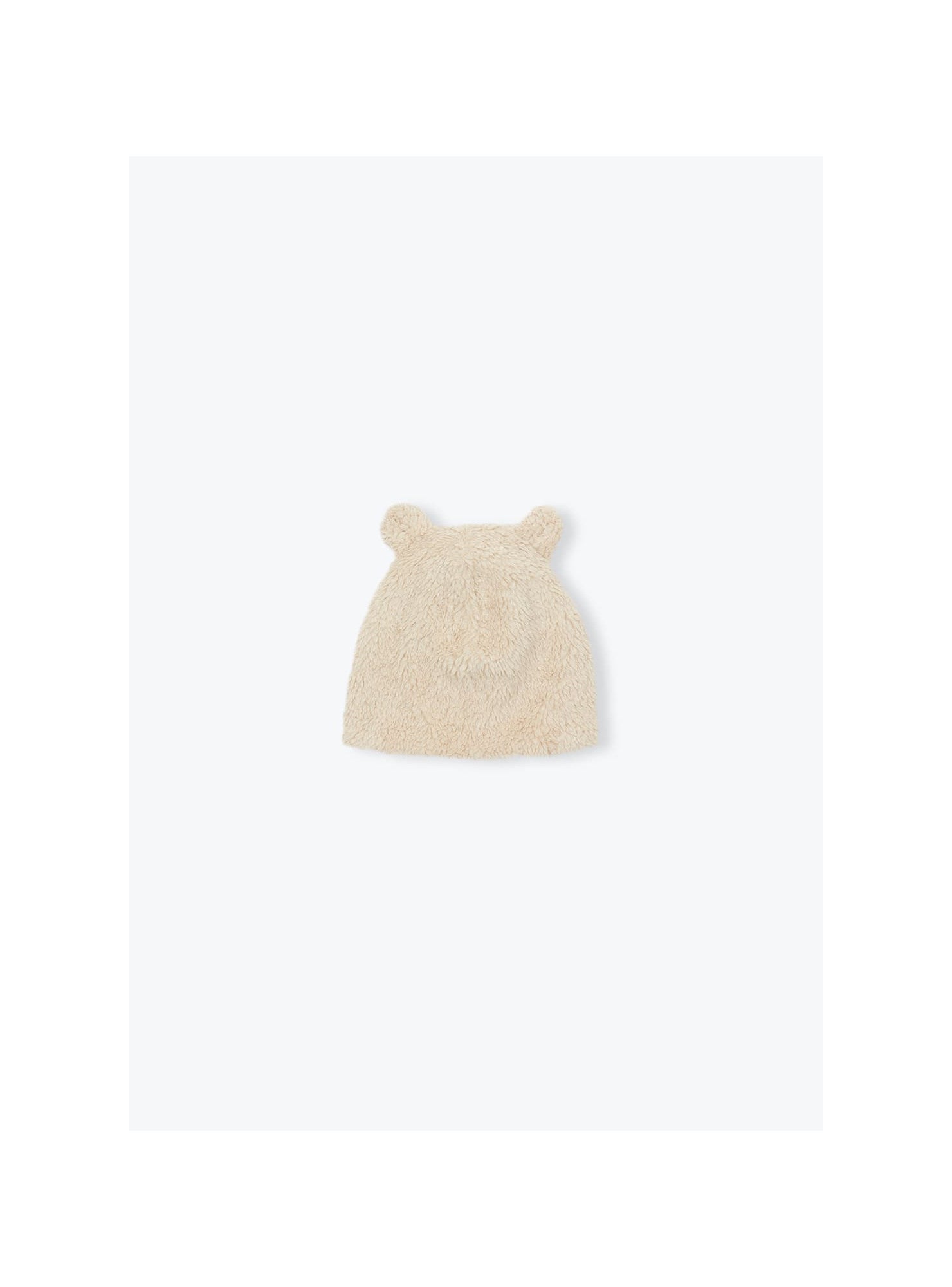 Malo Chapka Twill Fur Baby Hat — BEIGE
