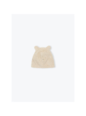 Malo Chapka Twill Fur Baby Hat — BEIGE