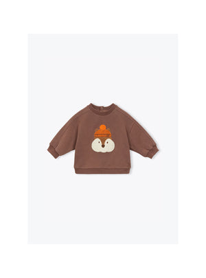 Gibson Baby Sweatshirt Squirrel BIO — MARRON GLACE