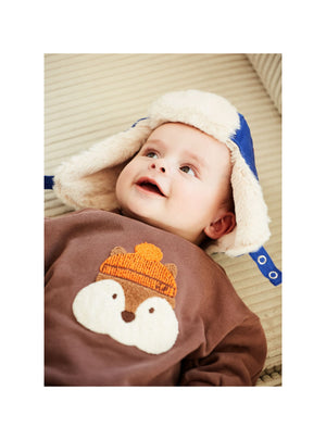 Gary Chapka Twill Fur Baby Hat — COBALT