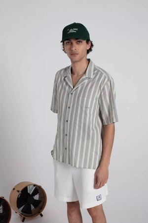 Campeche Stripes Shirt — GREEN