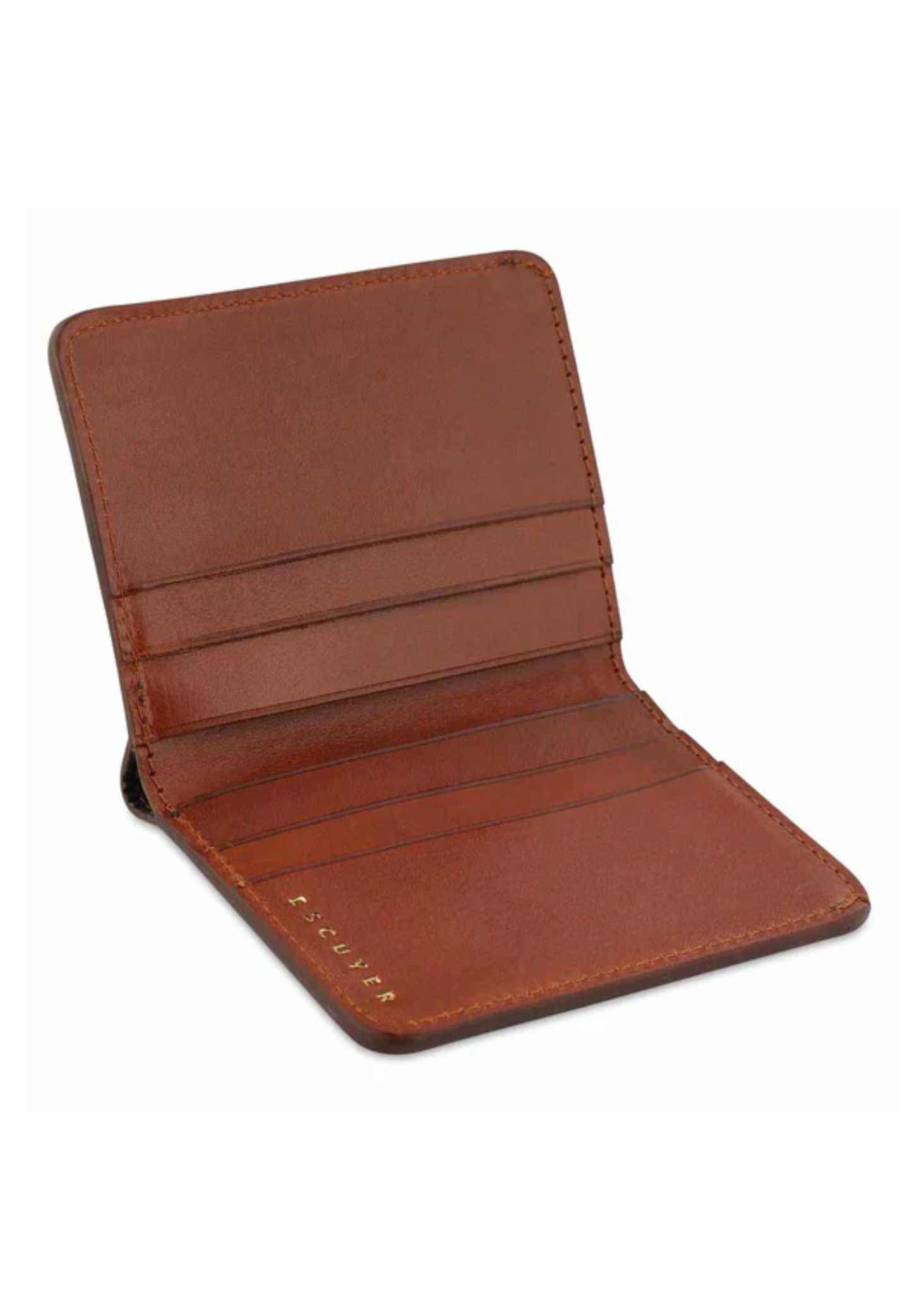 Slim Leather Wallet — COGNAC