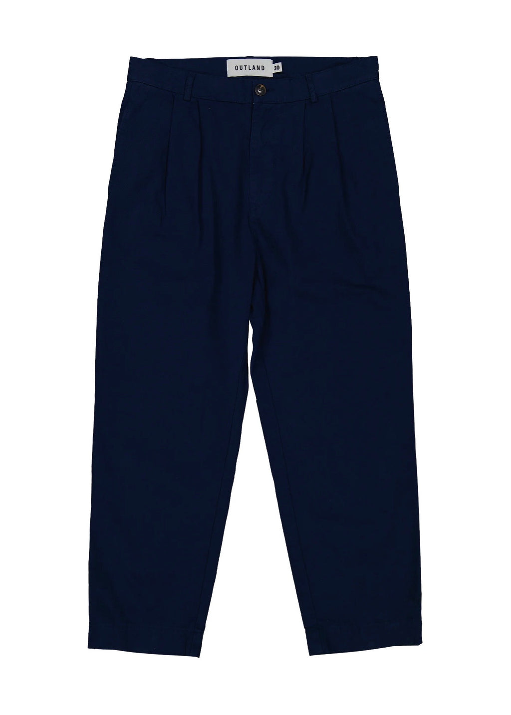 Pleats Twill Pants — INDIGO