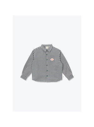 Gaetan Gingham Shirt GOTS  — GREEN
