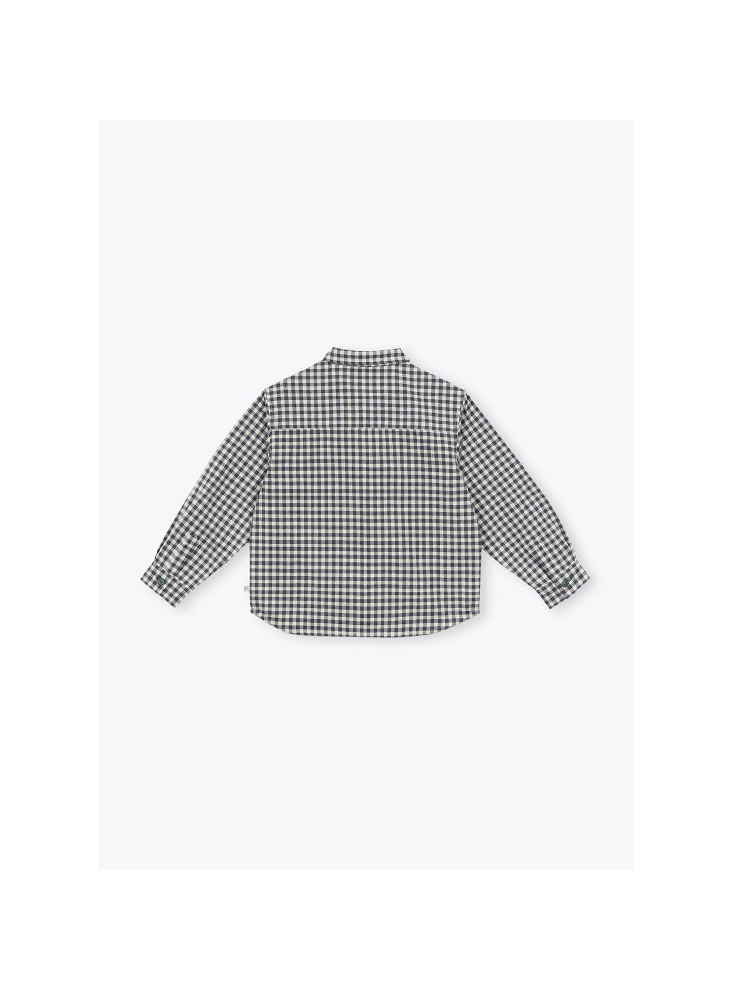 Gaetan Gingham Shirt GOTS  — GREEN
