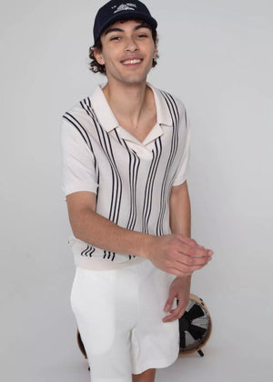 Manilo Stripes Sweater - WHITE