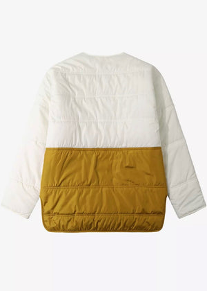 Milio Tricolor Padded Jacket — WHITE / GOLD / ORANGE