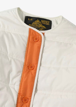 Milio Tricolor Padded Jacket — WHITE / GOLD / ORANGE