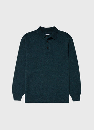 Lambswool Polo Shirt - Peacock