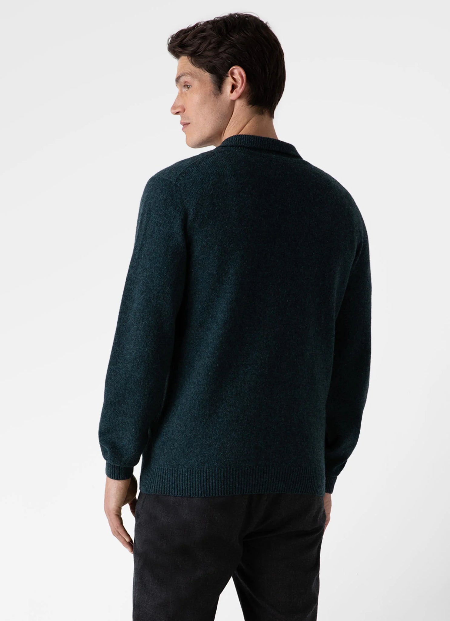 Lambswool Polo Shirt - Peacock