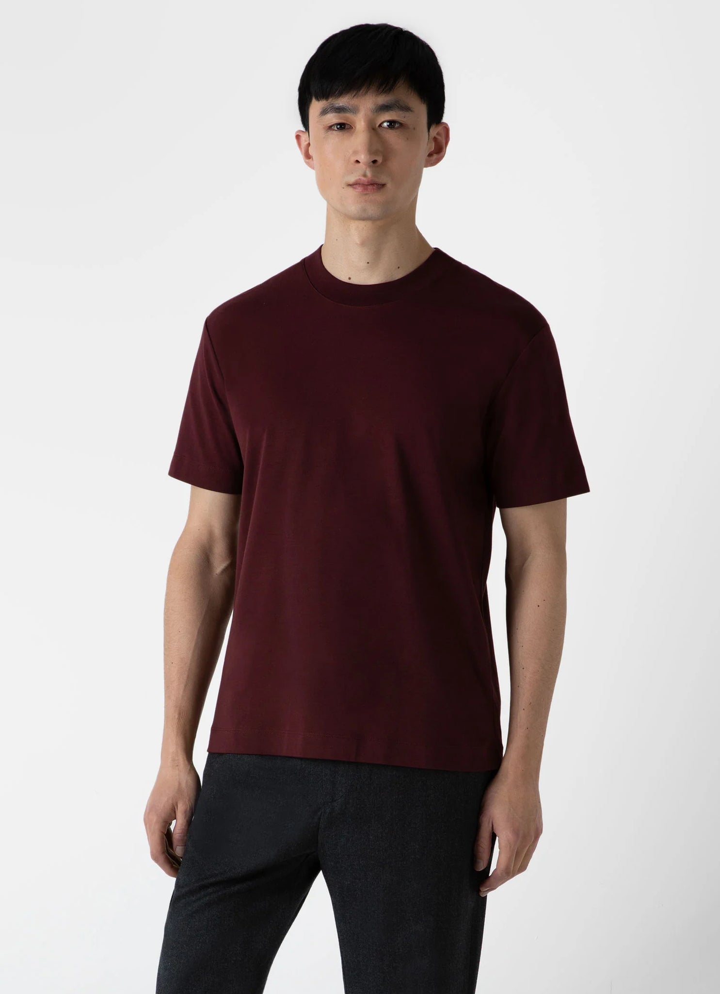 Relaxed Fit Heavyweight T Shirt - Maroon