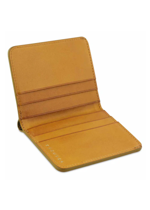 Slim Leather Wallet — MUSTARD