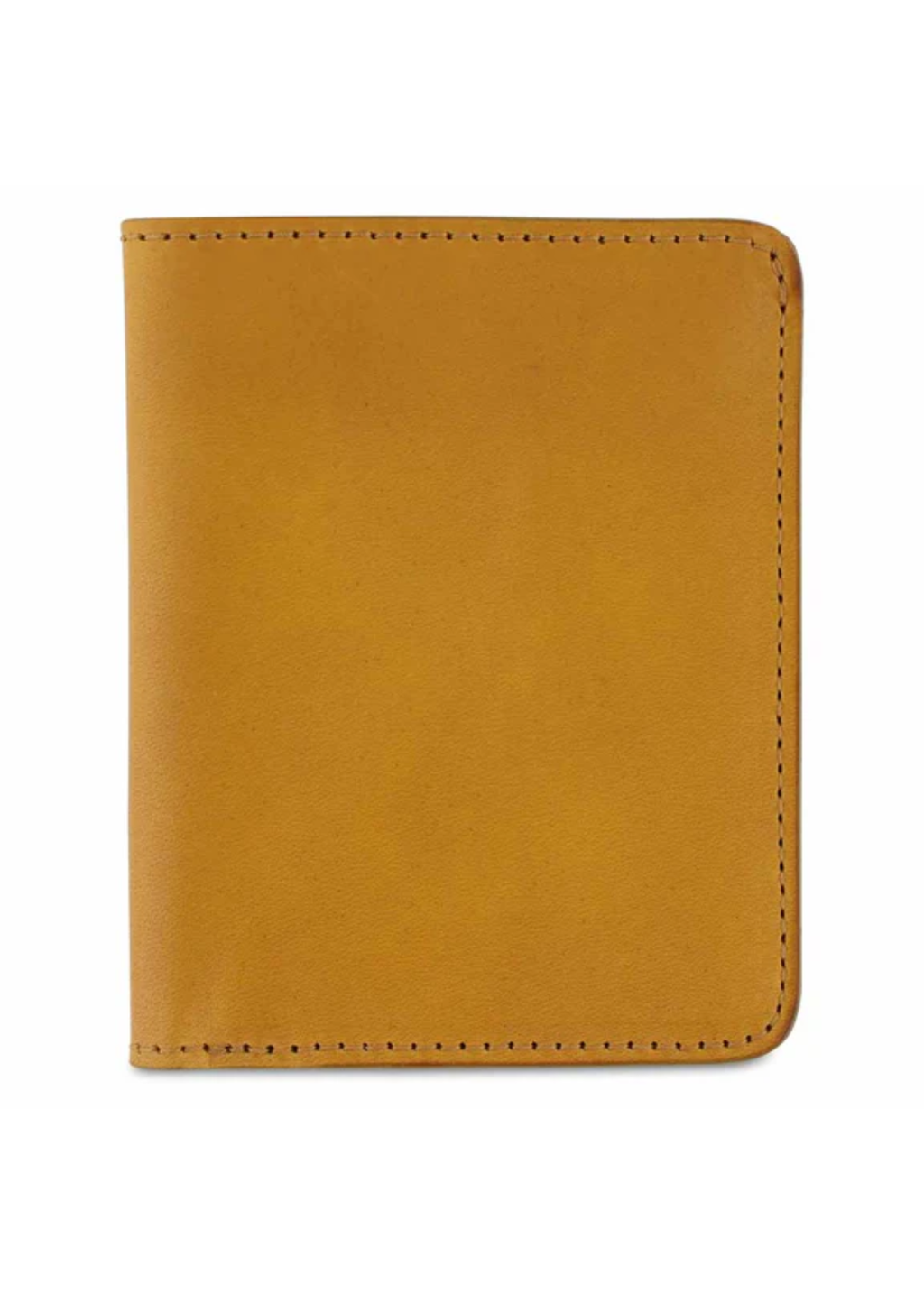 Slim Leather Wallet — MUSTARD