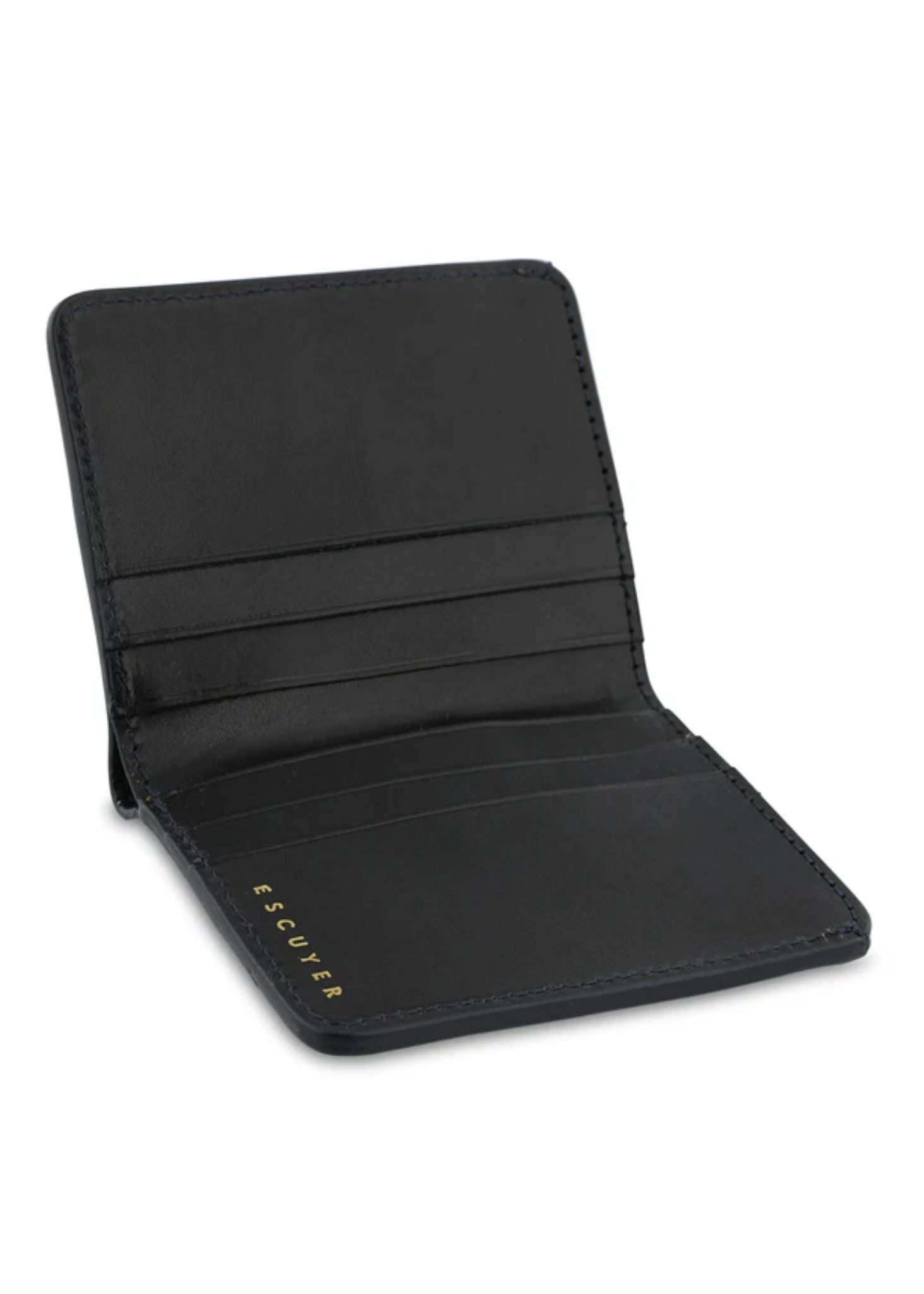 Slim Leather Wallet Vertical — MARINE / NAVY