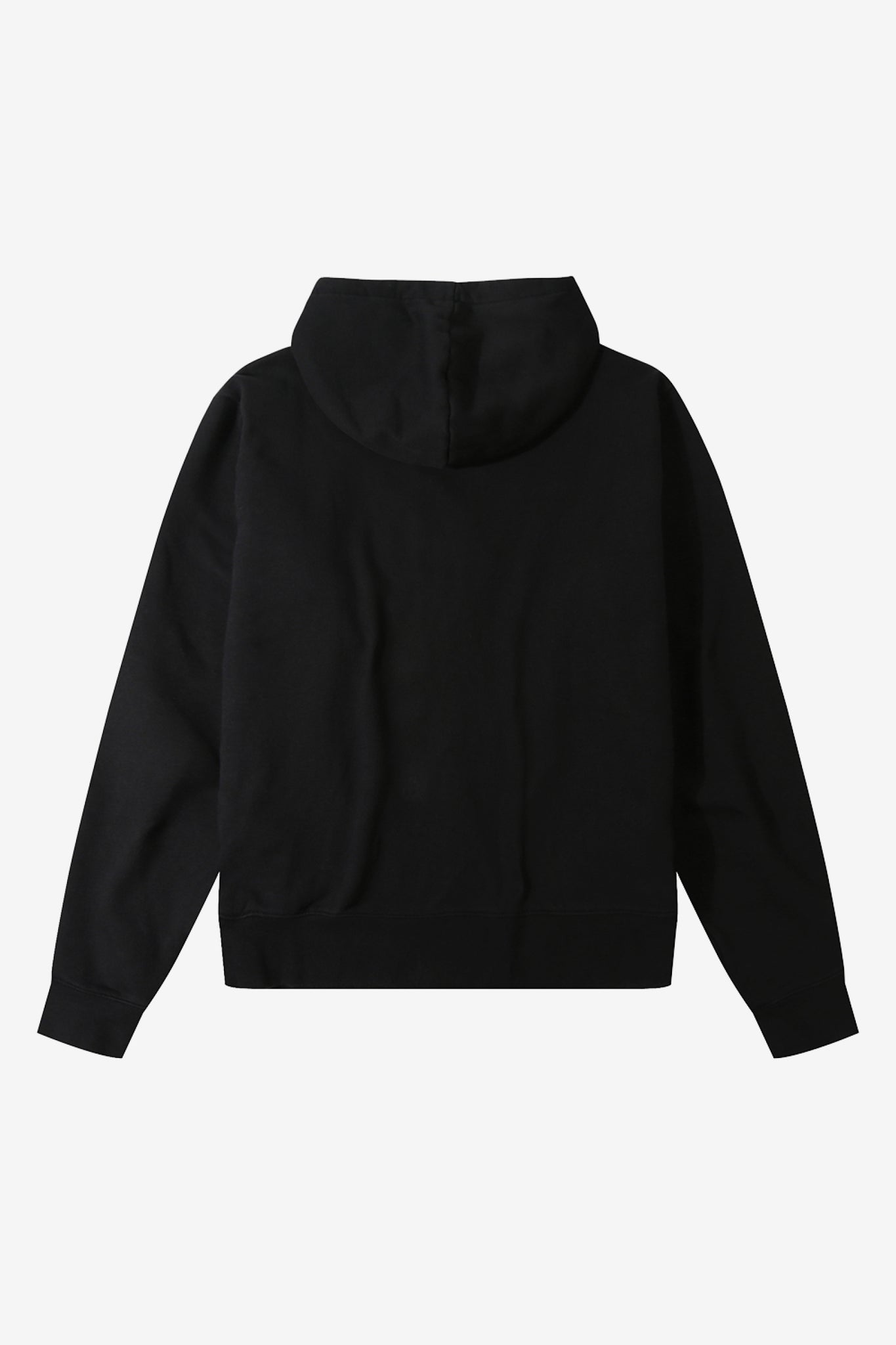 Tiny Logo Brushed Cotton Hoodie — BLACK