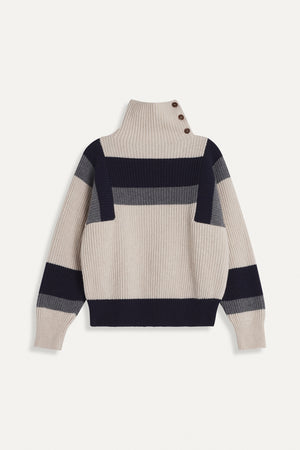Selvina Stripes Sweater — OFFWHITE MULTI