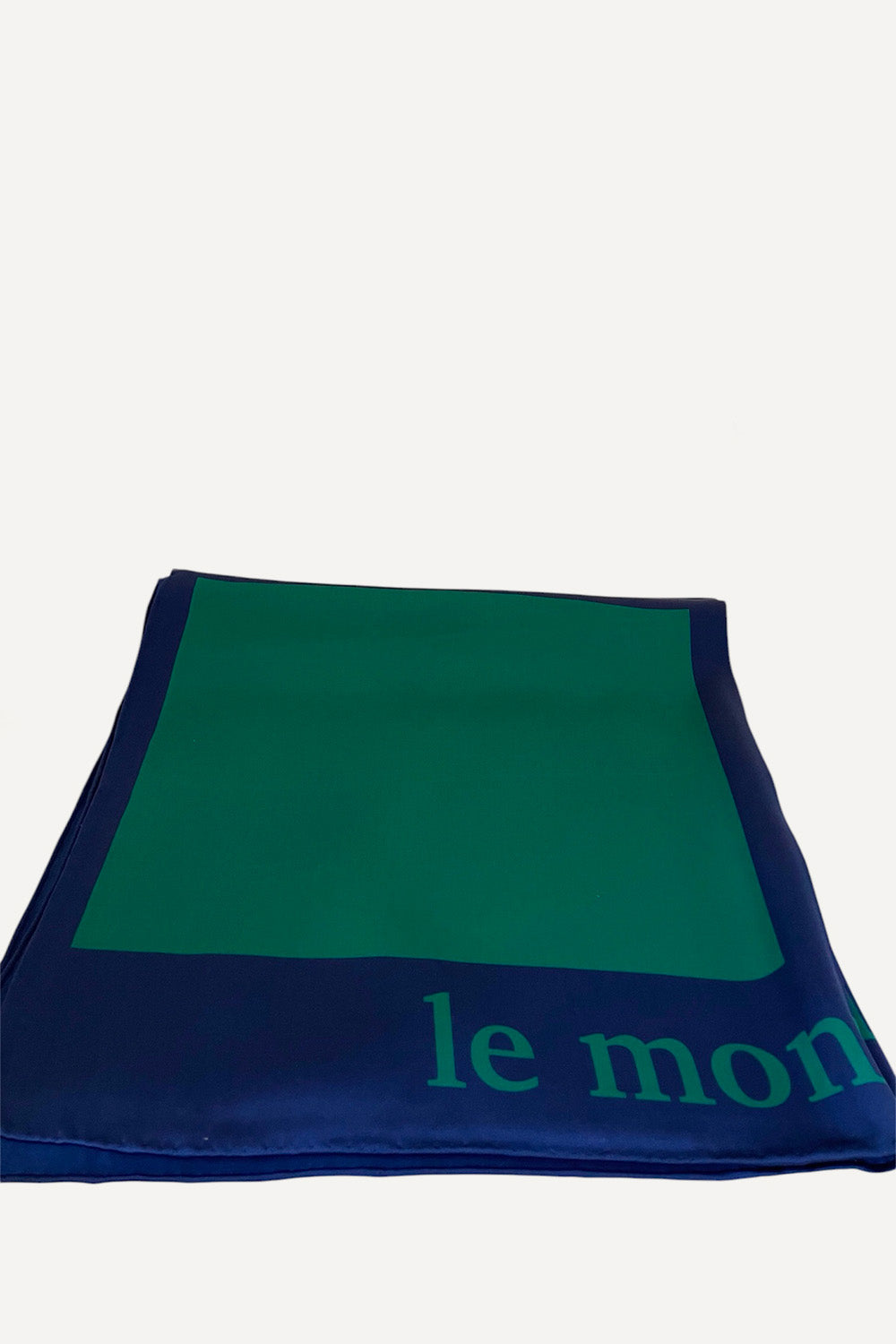 Alvi Silk Scarf — BLUE / GREEN