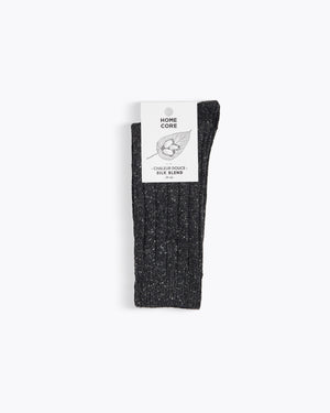 Wool Silk Socks — ANTHRACITE MULTI