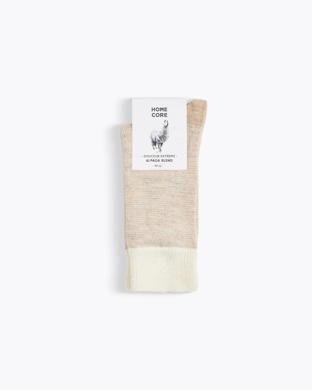 Lambswool Stripes Socks — BEIGE