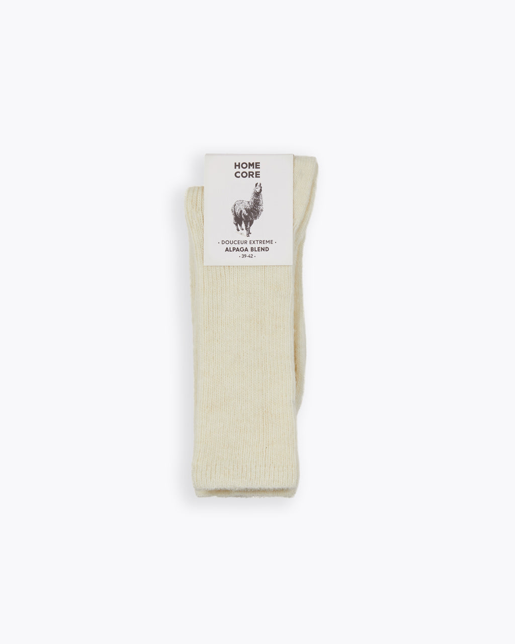 Alpaca Blend Socks — CREAM