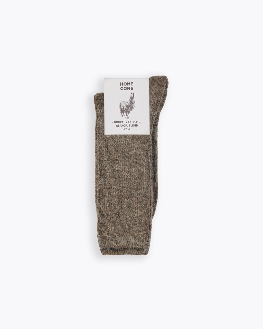 Alpaca Blend Socks — CEDAR BROWN