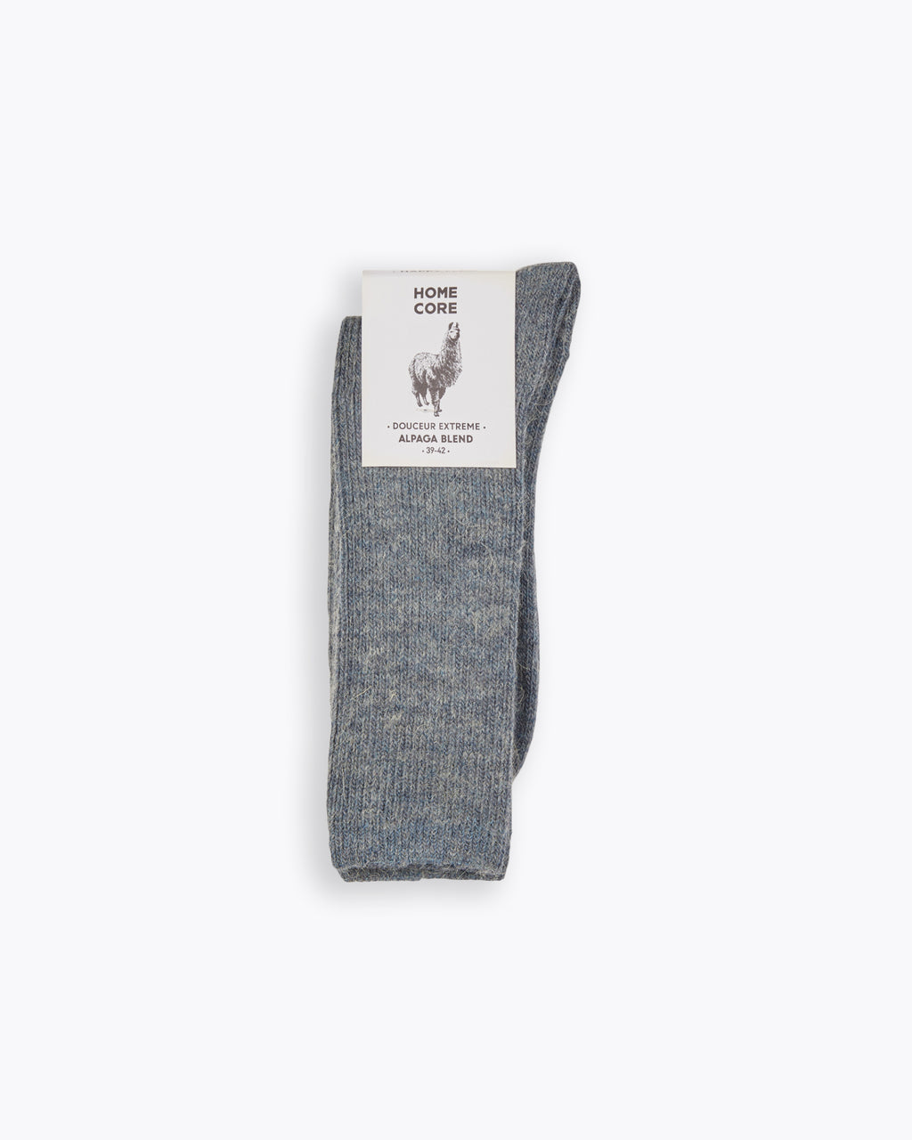 Alpaca Blend Socks — DENIM BLUE
