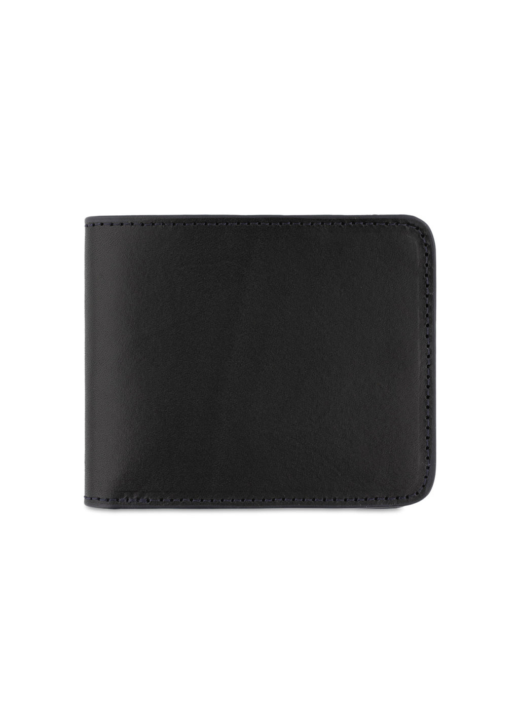 Billfold Leather Wallet — BLACK BLUE