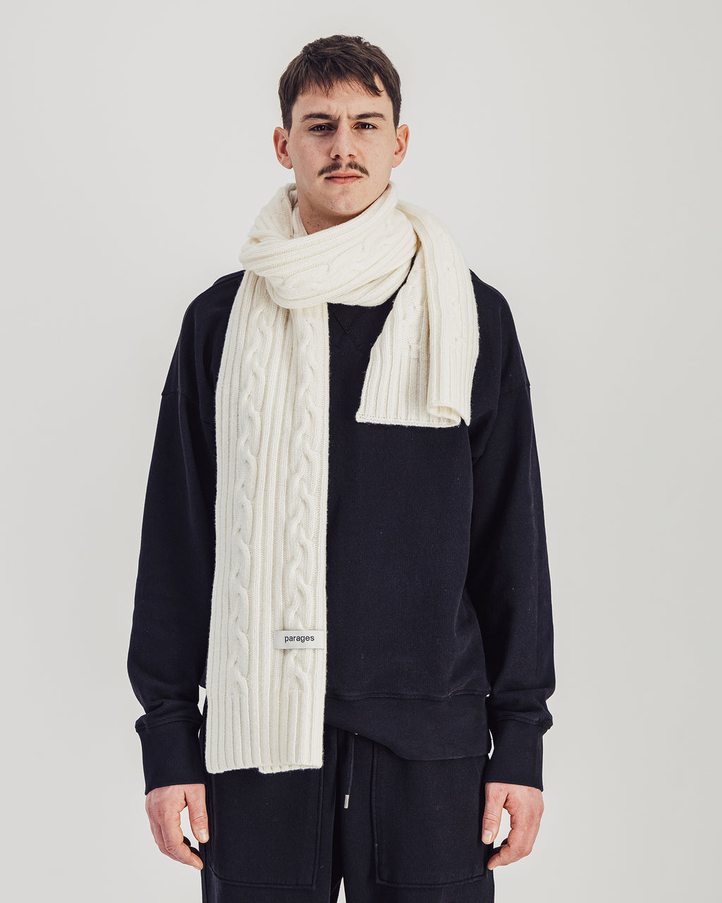 Cables Scarf — OFF WHITE