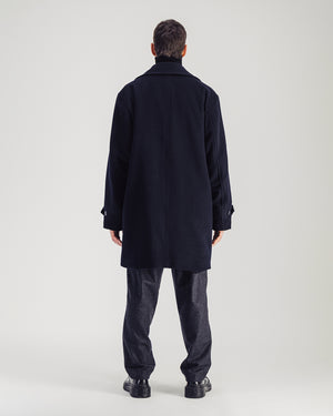 Caufield Wool Coat — NAVY