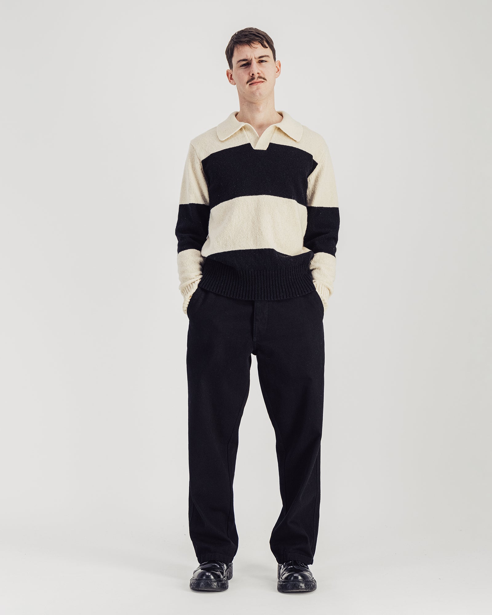 Checkmate Jumper  — OFF-WHITE / BLACK