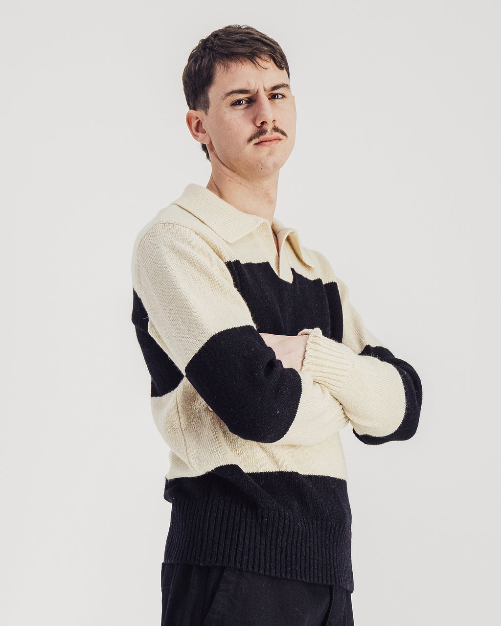 Checkmate Jumper  — OFF-WHITE / BLACK