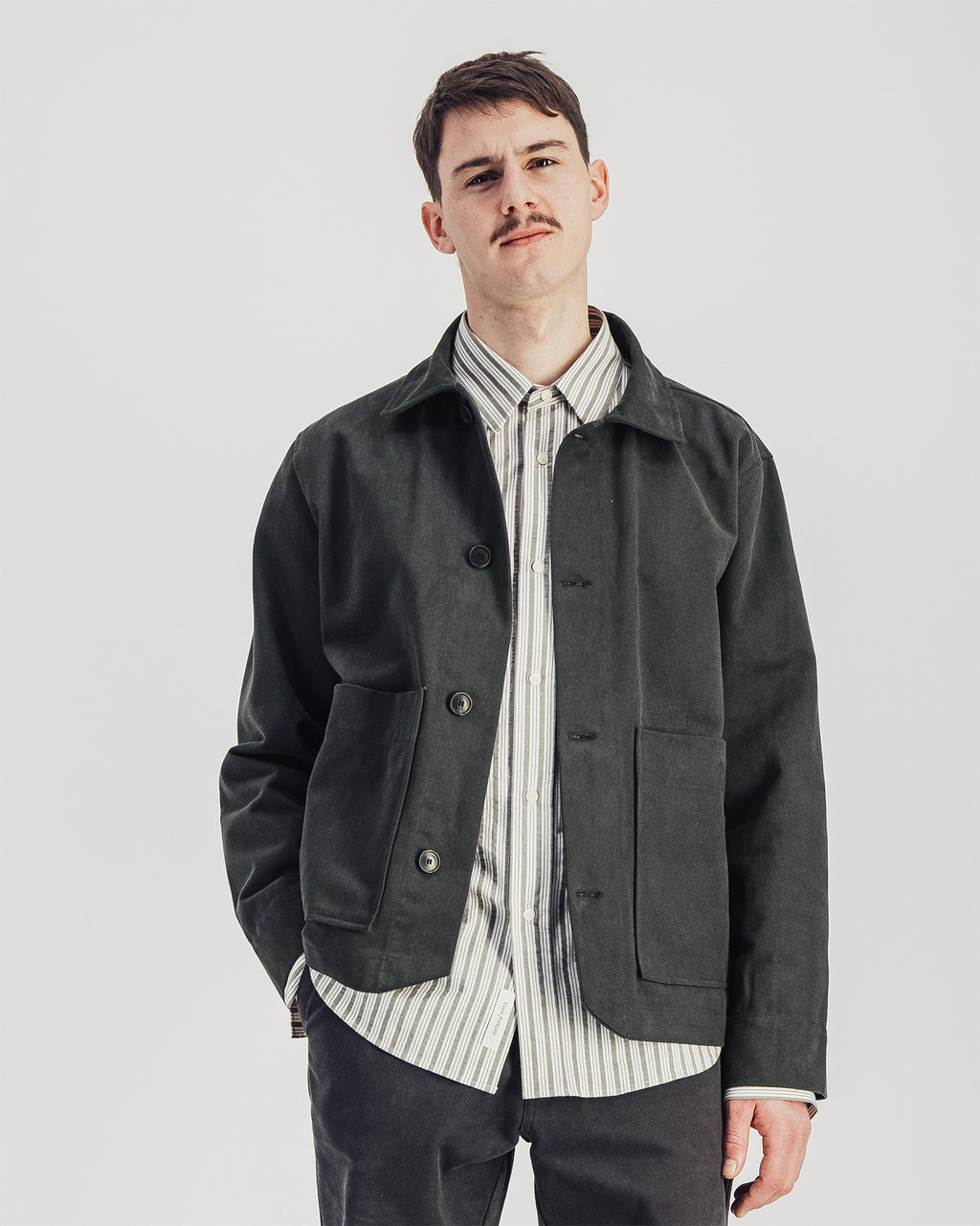 Dubliner Twill Jacket — GREYISH GREEN