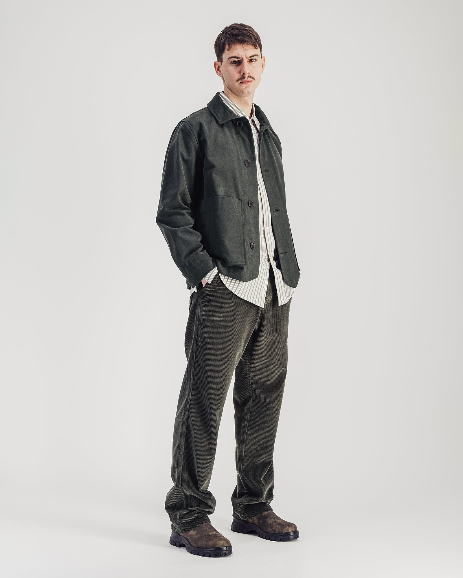 Dubliner Twill Jacket — GREYISH GREEN