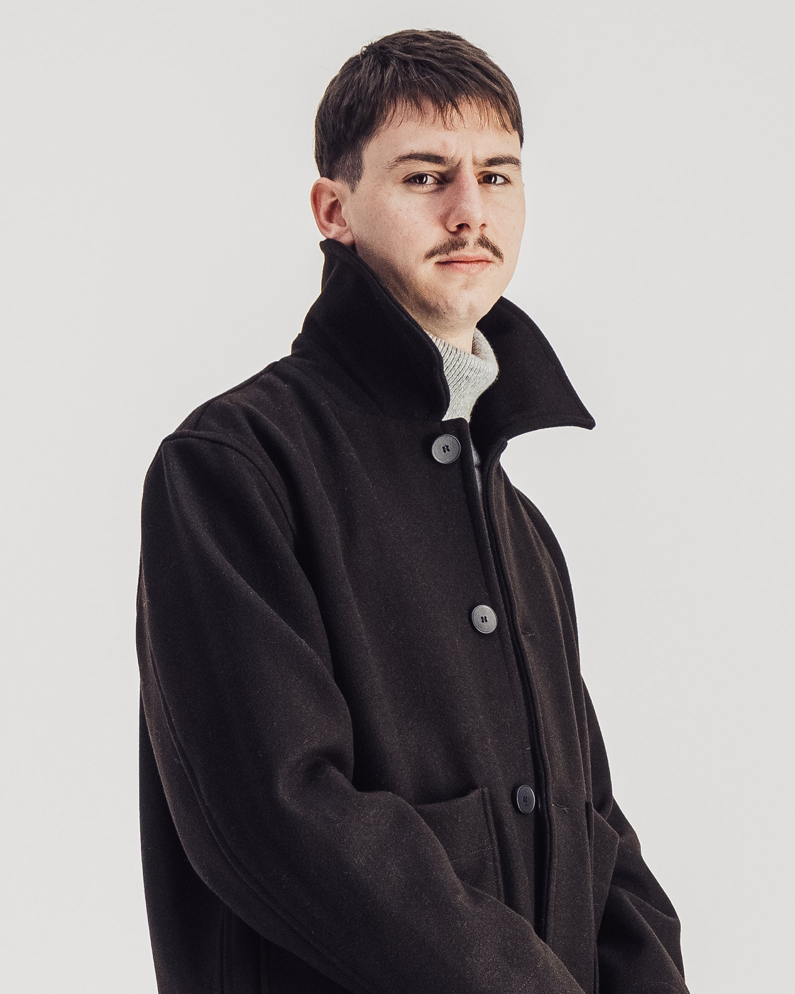 Dubliner Wool Coat — DARK BROWN