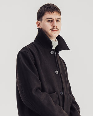 Dubliner Wool Coat — DARK BROWN