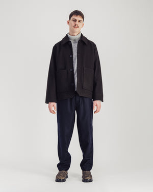 Dubliner Wool Coat — DARK BROWN