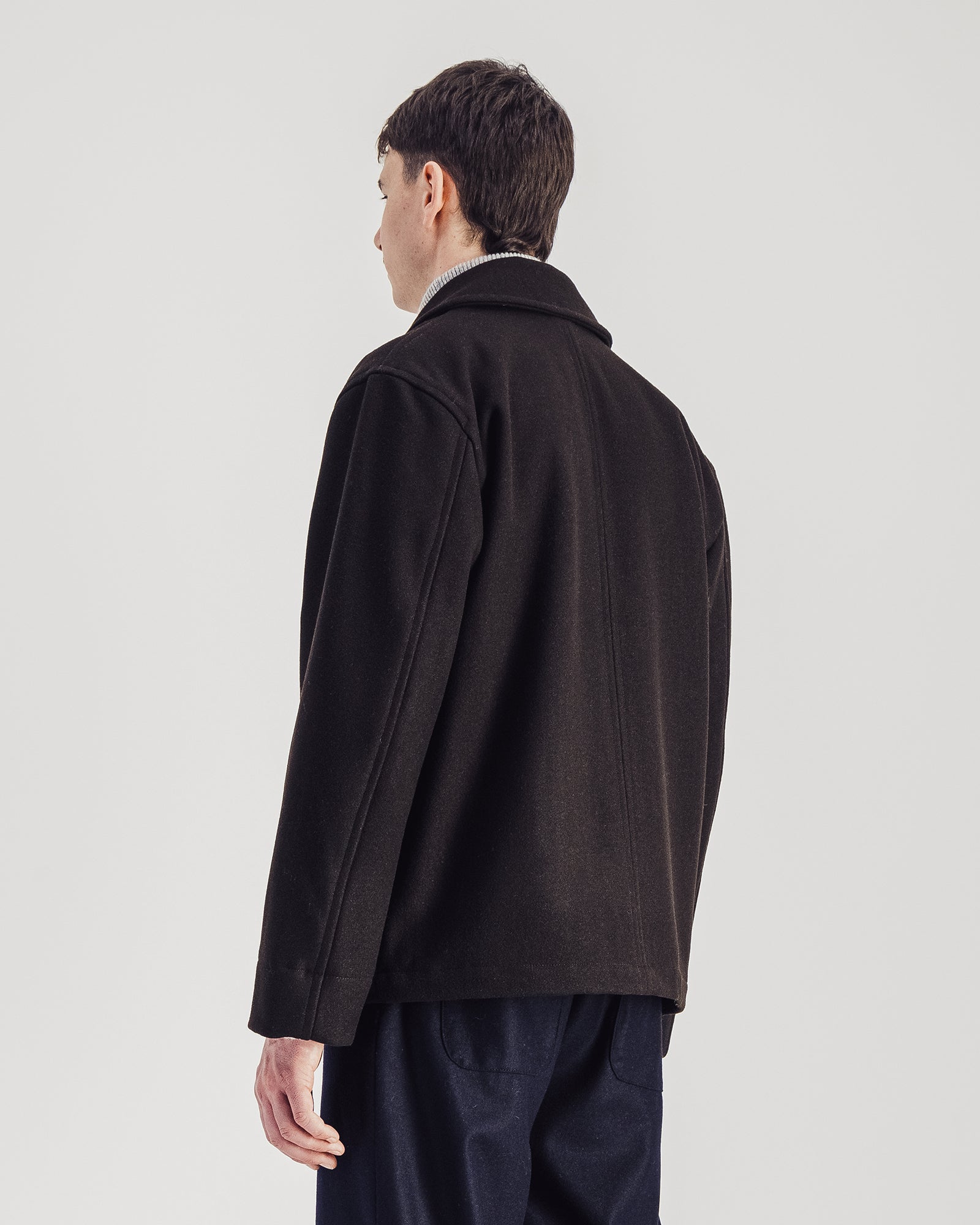 Dubliner Wool Coat — DARK BROWN