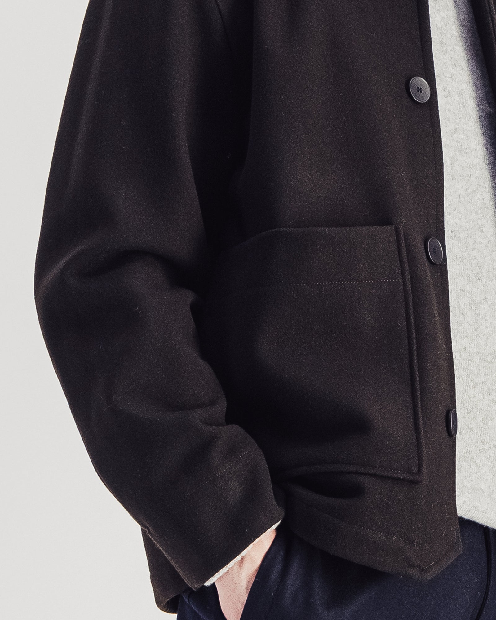 Dubliner Wool Coat — DARK BROWN