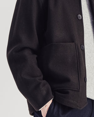 Dubliner Wool Coat — DARK BROWN