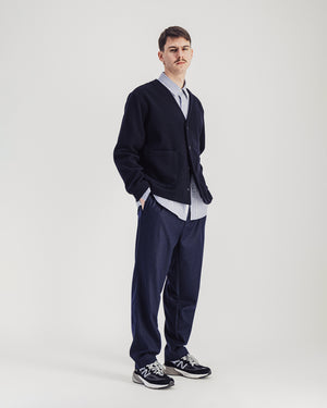 Manager Wool V-neck Jacket — NAVY
