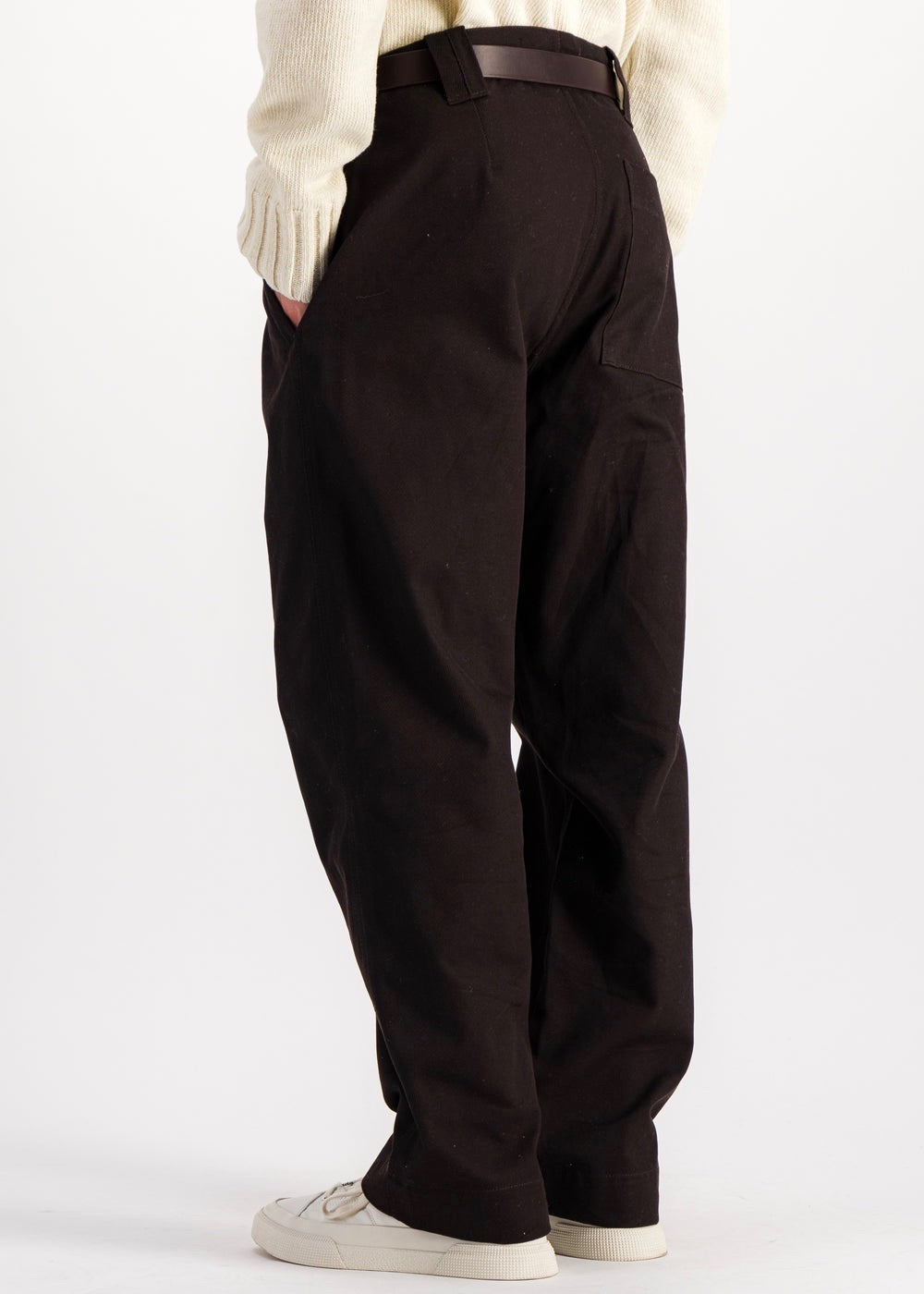 Dad Twill Pants — DARK BROWN