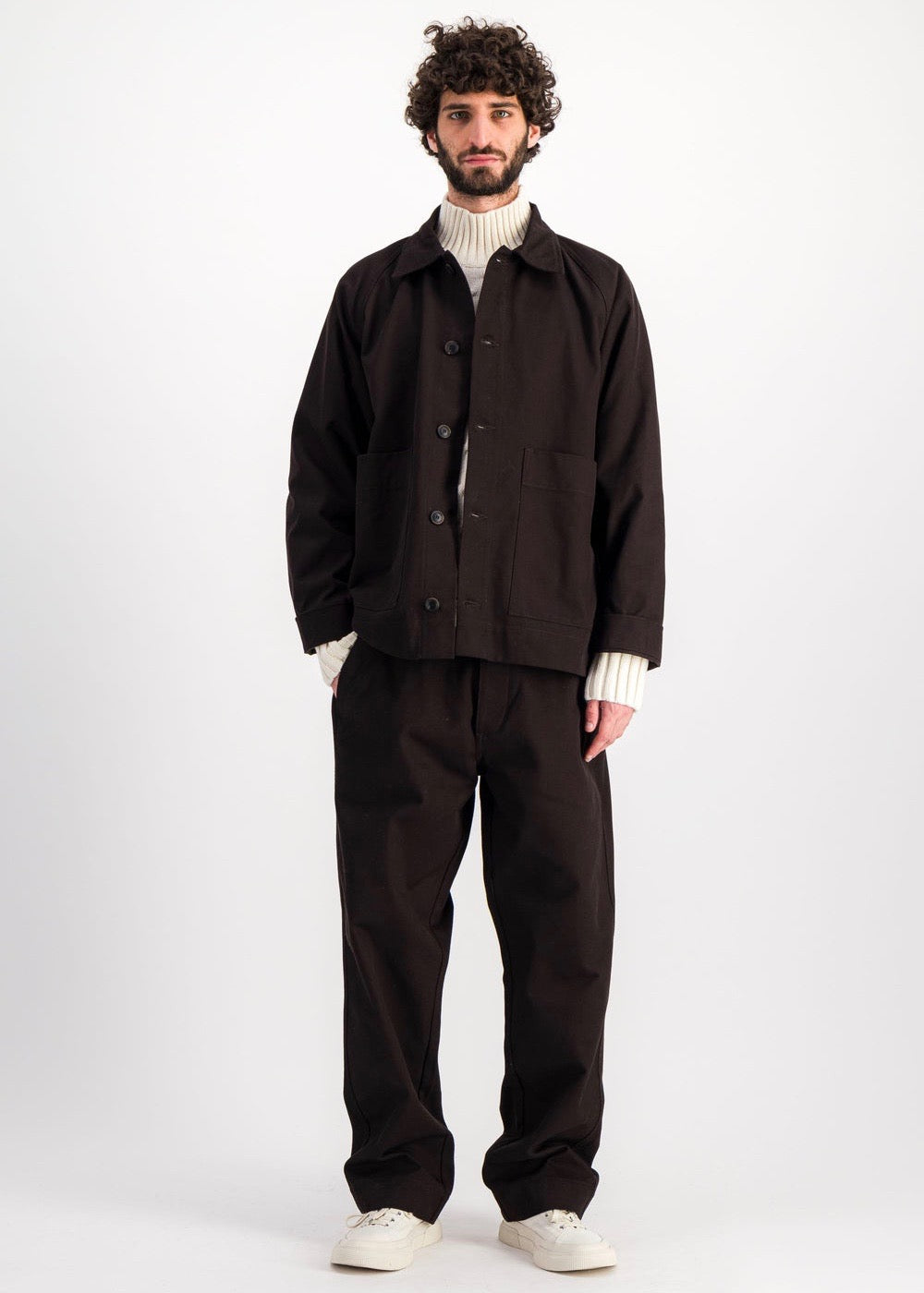 Dad Twill Pants — DARK BROWN