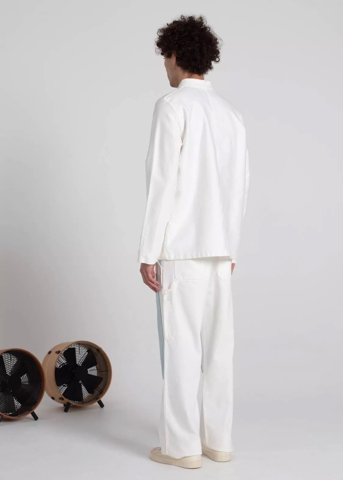 Pino Denim Pants — WHITE / BLUE