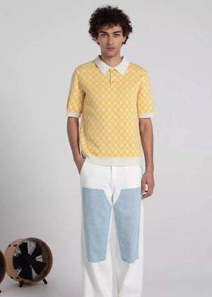 Pino Denim Pants — WHITE / BLUE