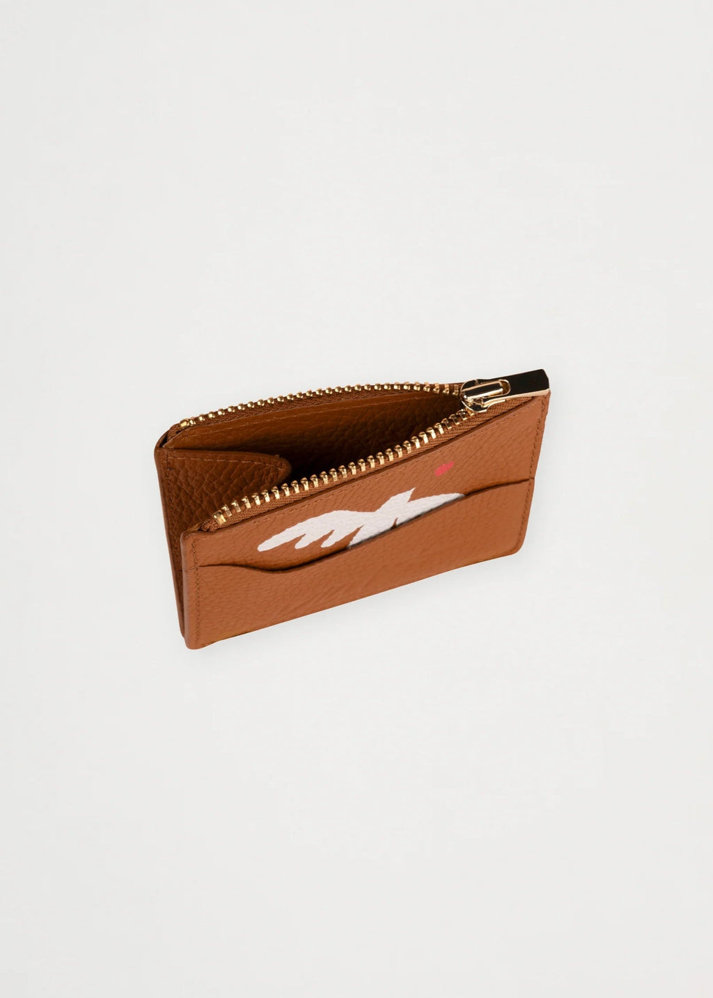 Leather Card Holder — SABLES NATUREL / CARAMEL