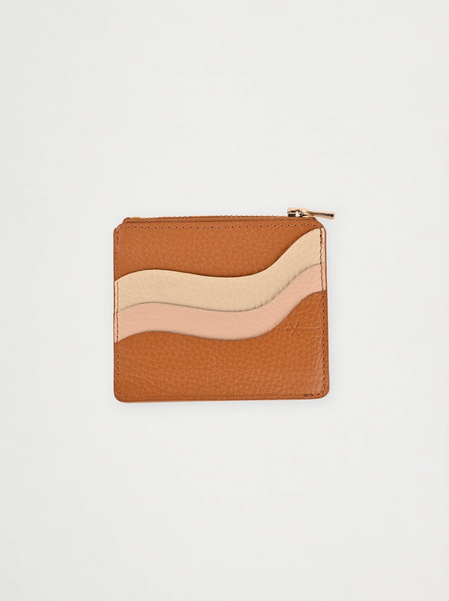 Leather Card Holder — SABLES NATUREL / CARAMEL