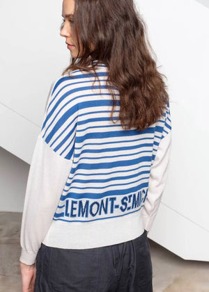 Sovine Stripes Sweater — WHITE / BLUE